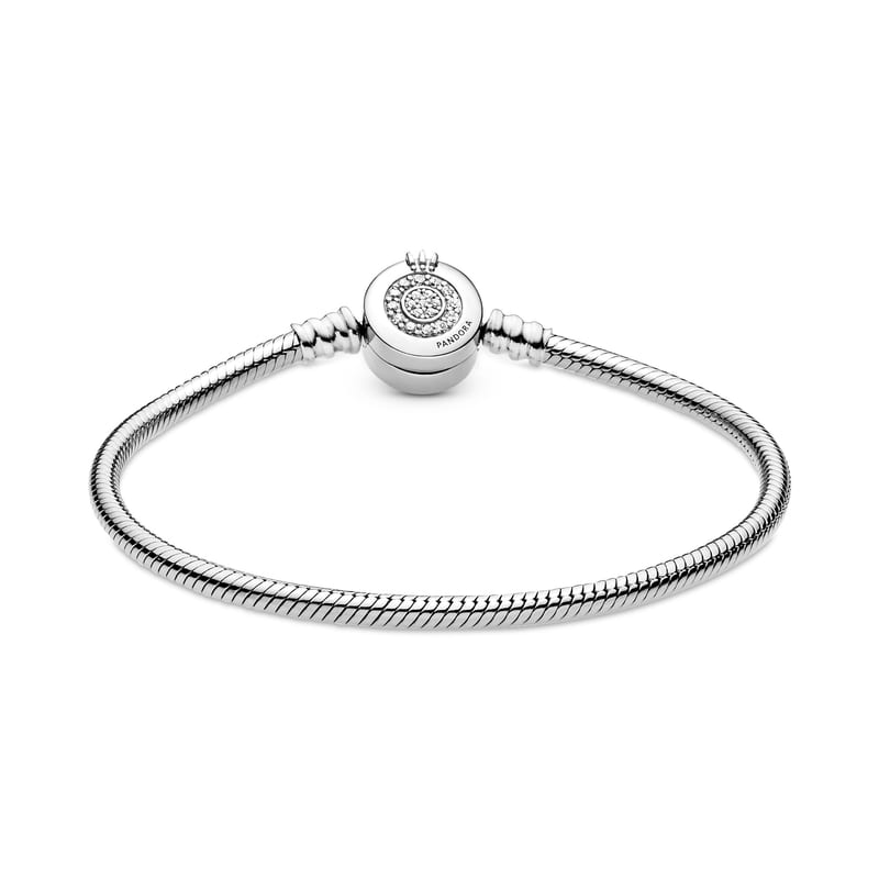 Moments Sparkling Crown O Snake Chain Bracelet
