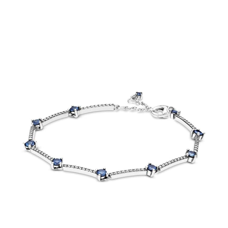 Pandora Blue Sparkling Pavé Bars Bracelet 599217C01 599217 — Foto 1 von 1