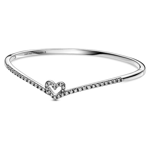 WishSparkling Wishbone Heart Bangle