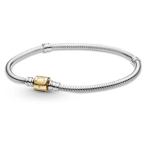 Icons Moments Two Tone Barrel Clasp Snake Chain Bracelet