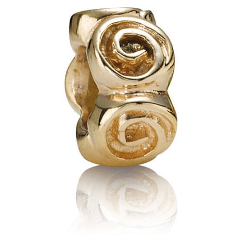 14K Gold Roses Spacer