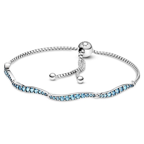 Blue Wavy Slider Bracelet