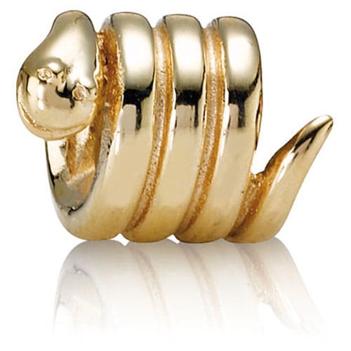 14K Gold Snake Charm