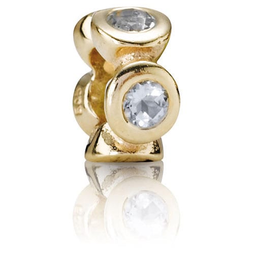 14K Gold Aquamarine Lights Spacer
