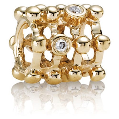 14K Gold Diamond Matrix Charm