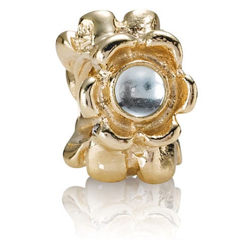 14K Gold Blue Ribbon Charm