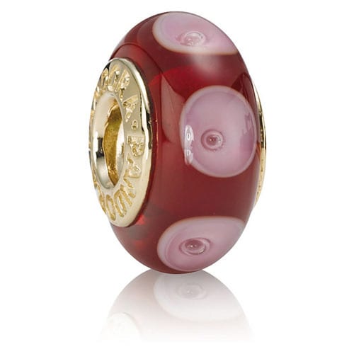 14K Gold Red Mystic Charm