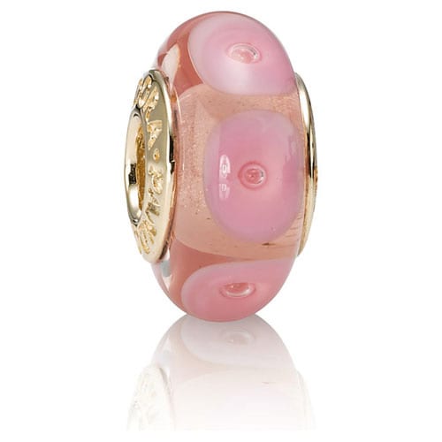 14K Gold Pink Mystic Charm