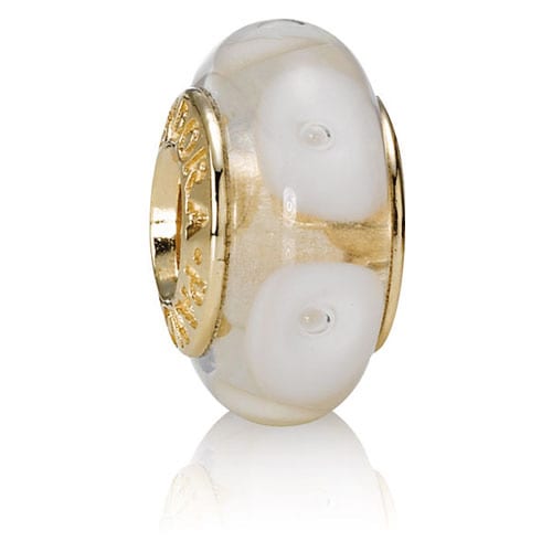 14K Gold White Mystic Charm