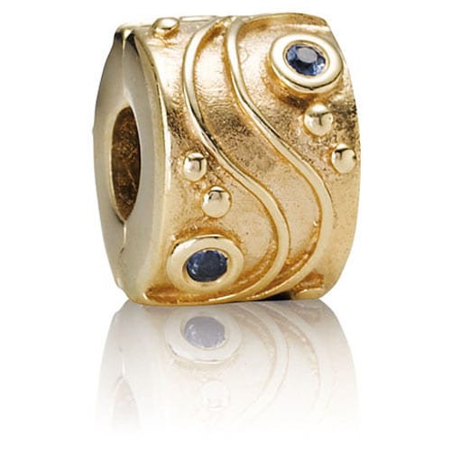 14K Gold Babbling Brook Sapphire Clip