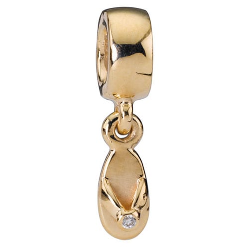 14K Gold Flip Flop with Diamond