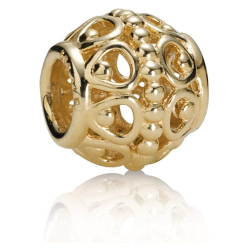 14K Gold Gilded Cage Charm