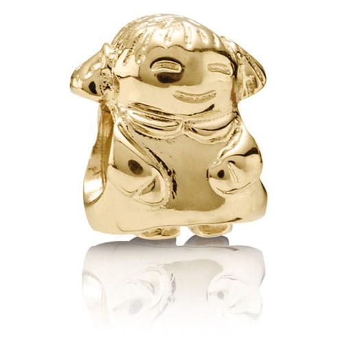 14K Gold Girl Charm