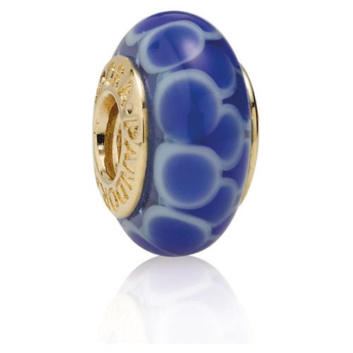 14K Gold Blue Lotus Charm