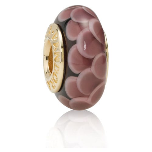14K Gold Purple Lotus Charm