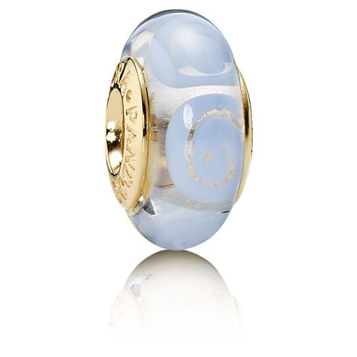14K Gold Periwinkle Spirals Charm