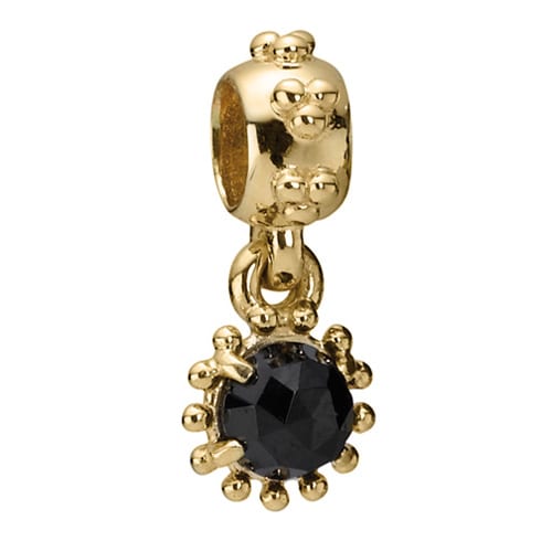 14K Gold Shining Star Dangle Charm
