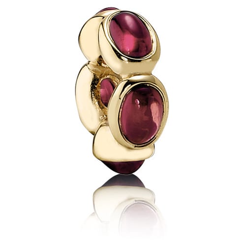 14K Gold Rhodolite Cabochon Spacer
