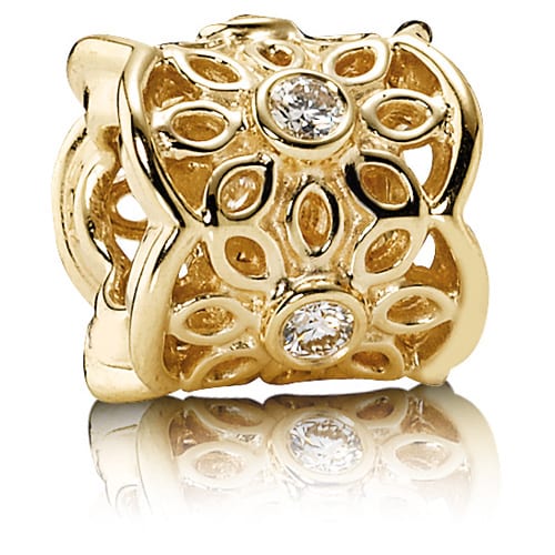 14K Gold Golden Radiance Charm with Diamonds
