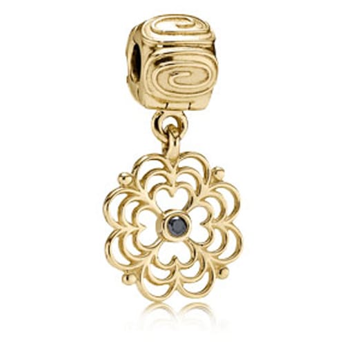 14K Dogwood Dangle Clip