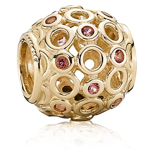 14K Gold Celtic Circles with Pink Topaz