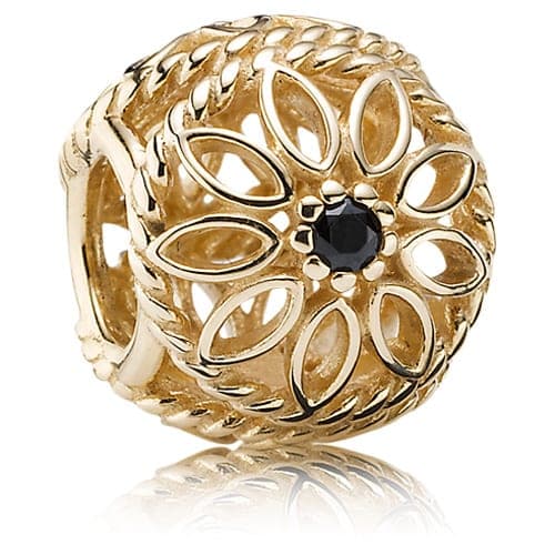 Pandora 14K Gold Delicate Beauty Charm 750821SPB 750821 — Foto 1 von 1