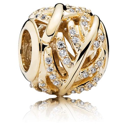 Pandora Light as a Feather Charm (14k Gold) 750831CZ 750831 — Foto 1 von 1