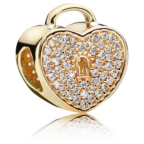 14K Gold Heart Lock