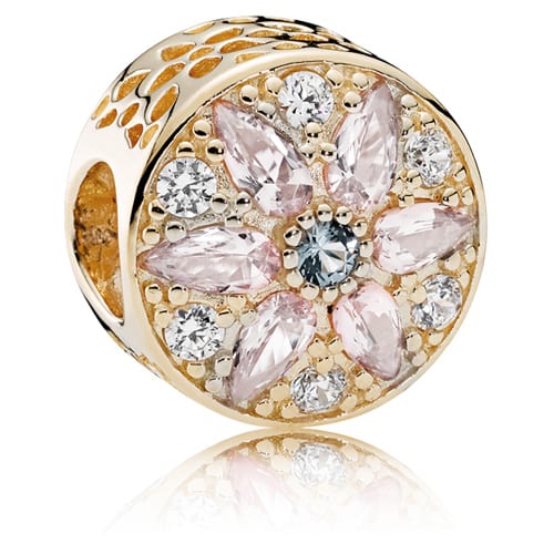 14K Gold Opulent Floral Charm