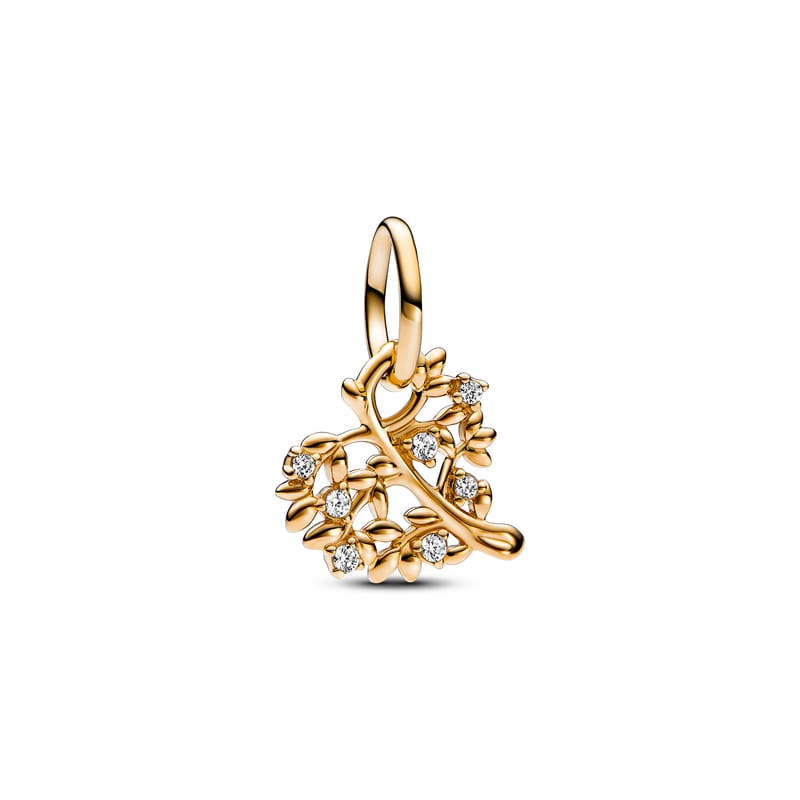 Sparkling Heart & Family Tree Dangle Charm