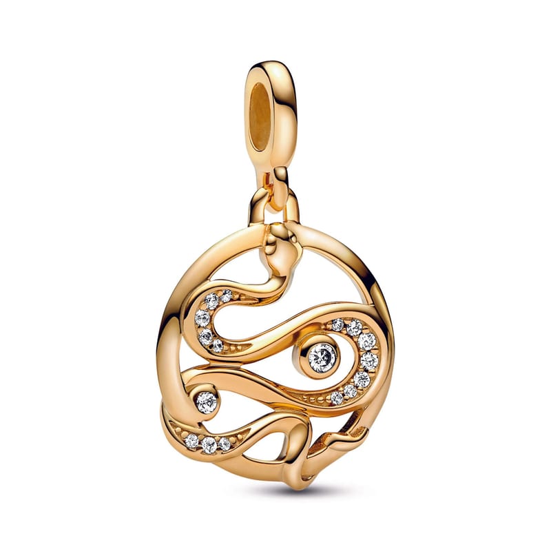 Pandora ME Pave Snake Medallion