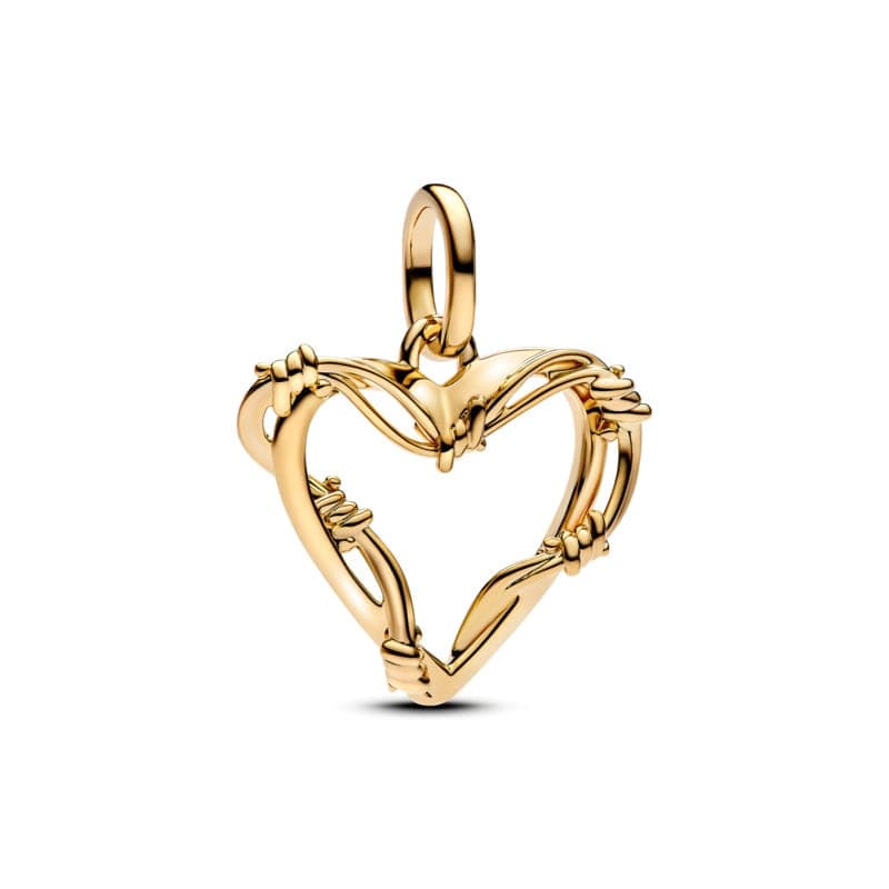 Pandora Wire Heart Dangle Charm 762526C00 762526 — Foto 1 von 1
