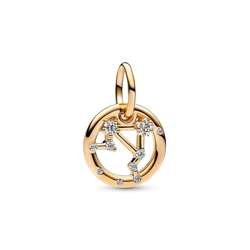Gold Libra Zodiac Dangle