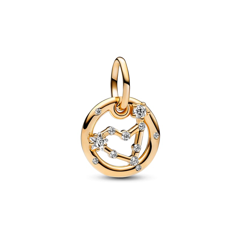 Gold Capricorn Zodiac Dangle