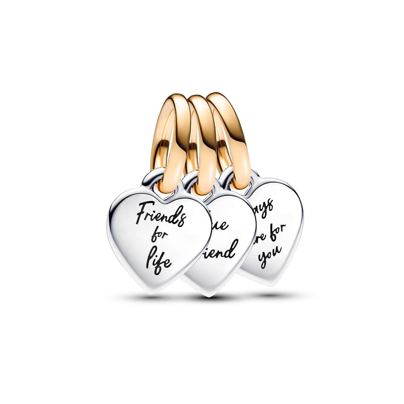 Two-tone Triple Friendship Dangle