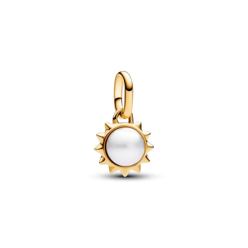 Pandora Treated Freshwater Cultured Pearl Sun Mini Dangle Charm 763035C01 763035 — Foto 1 von 1