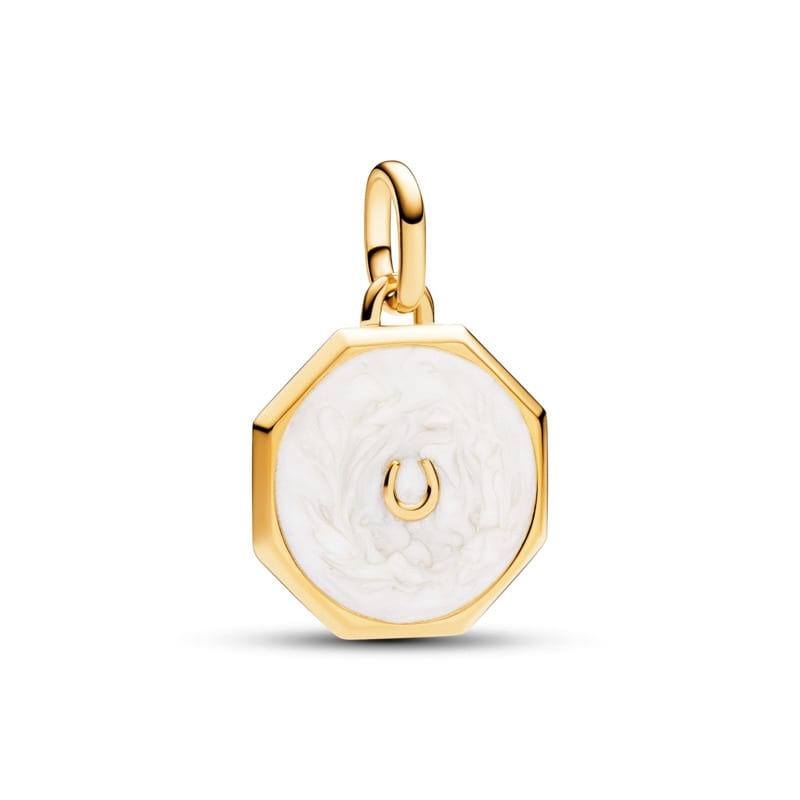 Lucky Horseshoe Medallion Charm