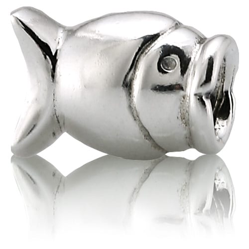 Sideways Fish Charm