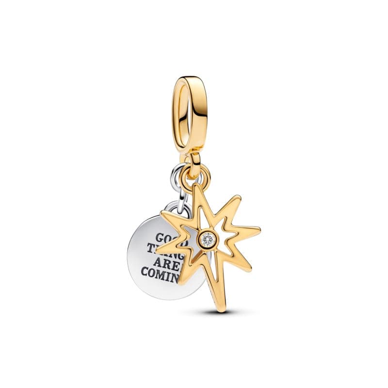Pandora Engravable North Star Lab-grown Diamond Dangle Charm 763588C01 763588 — Foto 1 von 1