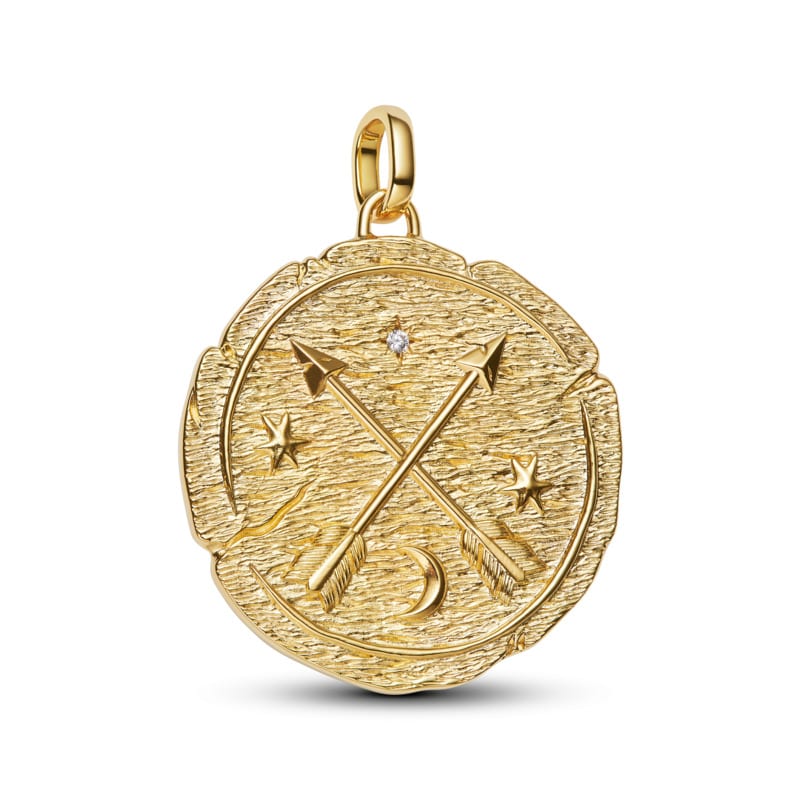 Pandora Crossing Arrows Oversized Medallion Charm