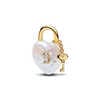 Treated Freshwater Cultured Baroque Pearl Padlock Dangle Charm