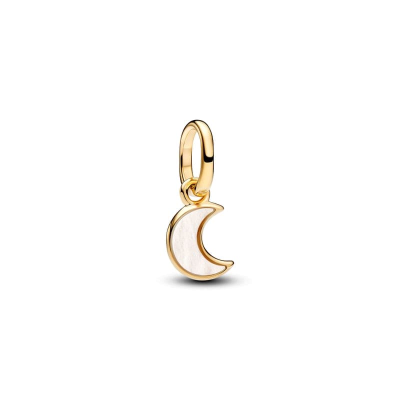 Pandora White Crescent Moon Mini Dangle Charm 764614C01 764614 — Foto 1 von 1