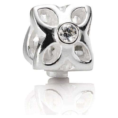 Pandora Four Petal Flower Clear CZ Charm 790260CZ 790260 — Foto 1 von 2