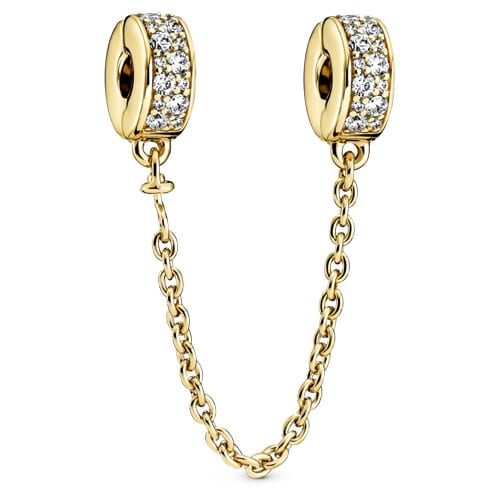 Clear Pavé Clip Safety Chain