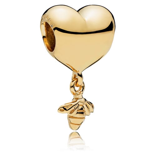 Pandora Shine Heart and Bee Charm