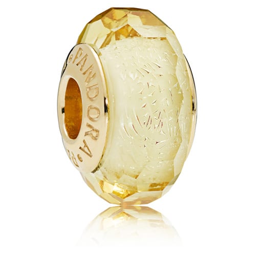 Pandora Shine Golden Faceted Murano Glass Charm