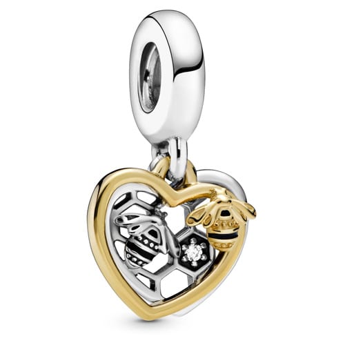 Hearts & Bees Dangle Charm