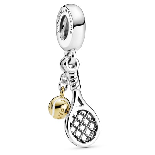 Tennis Racket & Ball Dangle Charm