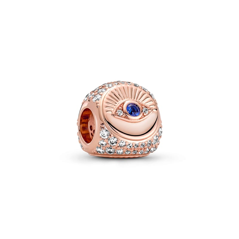 Rose Hamsa, All-seeing Eye & Feather Three-sided Charm