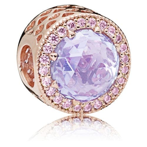 Pandora Rose Radiant Hearts Charm with Lavender Zirconia 781725LCZ 781725 — foto 1 de 2